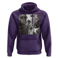 Cat Selfie With Bigfoot UFO Hoodie Funny Cat Lover Gifts - Wonder Print Shop