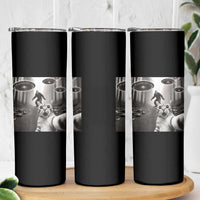 Cat Selfie With Bigfoot UFO Skinny Tumbler Funny Cat Lover Gifts - Wonder Print Shop