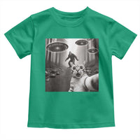 Cat Selfie With Bigfoot UFO Toddler T Shirt Funny Cat Lover Gifts - Wonder Print Shop