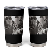 Cat Selfie With Bigfoot UFO Tumbler Cup Funny Cat Lover Gifts - Wonder Print Shop