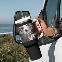 Cat Selfie With Bigfoot UFO Tumbler With Handle Funny Cat Lover Gifts - Wonder Print Shop