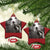 Raccoon Selfie With Bigfoot UFO Christmas Ornament Funny Feral Lover Gifts - Wonder Print Shop