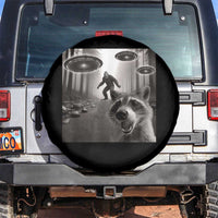 Raccoon Selfie With Bigfoot UFO Spare Tire Cover Funny Feral Lover Gifts - Wonder Print Shop