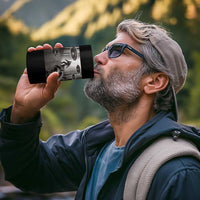 Raccoon Selfie With Bigfoot UFO 4 in 1 Can Cooler Tumbler Funny Feral Lover Gifts - Wonder Print Shop