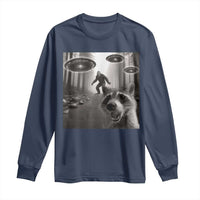 Raccoon Selfie With Bigfoot UFO Long Sleeve Shirt Funny Feral Lover Gifts - Wonder Print Shop