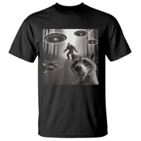Raccoon Selfie With Bigfoot UFO T Shirt Funny Feral Lover Gifts - Wonder Print Shop