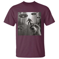Raccoon Selfie With Bigfoot UFO T Shirt Funny Feral Lover Gifts - Wonder Print Shop