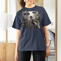 Raccoon Selfie With Bigfoot UFO T Shirt For Women Funny Feral Lover Gifts - Wonder Print Shop