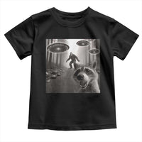 Raccoon Selfie With Bigfoot UFO Toddler T Shirt Funny Feral Lover Gifts - Wonder Print Shop