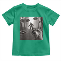Raccoon Selfie With Bigfoot UFO Toddler T Shirt Funny Feral Lover Gifts - Wonder Print Shop