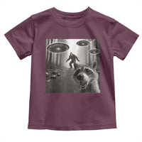 Raccoon Selfie With Bigfoot UFO Toddler T Shirt Funny Feral Lover Gifts - Wonder Print Shop