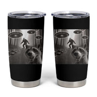 Raccoon Selfie With Bigfoot UFO Tumbler Cup Funny Feral Lover Gifts - Wonder Print Shop