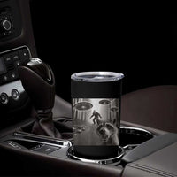 Raccoon Selfie With Bigfoot UFO Tumbler Cup Funny Feral Lover Gifts - Wonder Print Shop