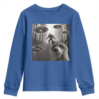 Raccoon Selfie With Bigfoot UFO Youth Sweatshirt Funny Feral Lover Gifts - Wonder Print Shop