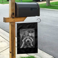 Racoon Meme Garden Flag Selfie With Alien UFO - Wonder Print Shop