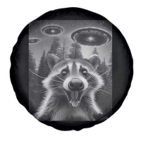 Racoon Meme Spare Tire Cover Selfie With Alien UFO - Wonder Print Shop