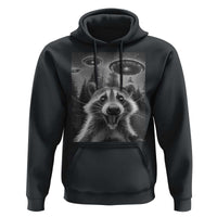 Racoon Meme Hoodie Selfie With Alien UFO - Wonder Print Shop