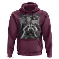 Racoon Meme Hoodie Selfie With Alien UFO - Wonder Print Shop