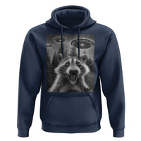 Racoon Meme Hoodie Selfie With Alien UFO - Wonder Print Shop