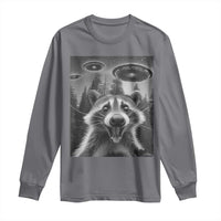 Racoon Meme Long Sleeve Shirt Selfie With Alien UFO - Wonder Print Shop