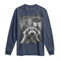 Racoon Meme Long Sleeve Shirt Selfie With Alien UFO - Wonder Print Shop