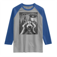 Racoon Meme Raglan Shirt Selfie With Alien UFO - Wonder Print Shop