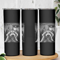 Racoon Meme Skinny Tumbler Selfie With Alien UFO - Wonder Print Shop