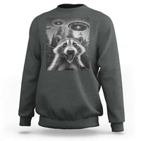 Racoon Meme Sweatshirt Selfie With Alien UFO - Wonder Print Shop