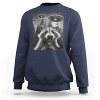 Racoon Meme Sweatshirt Selfie With Alien UFO - Wonder Print Shop