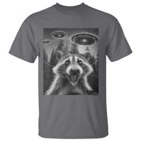 Racoon Meme T Shirt Selfie With Alien UFO - Wonder Print Shop