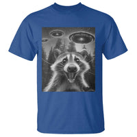 Racoon Meme T Shirt Selfie With Alien UFO - Wonder Print Shop