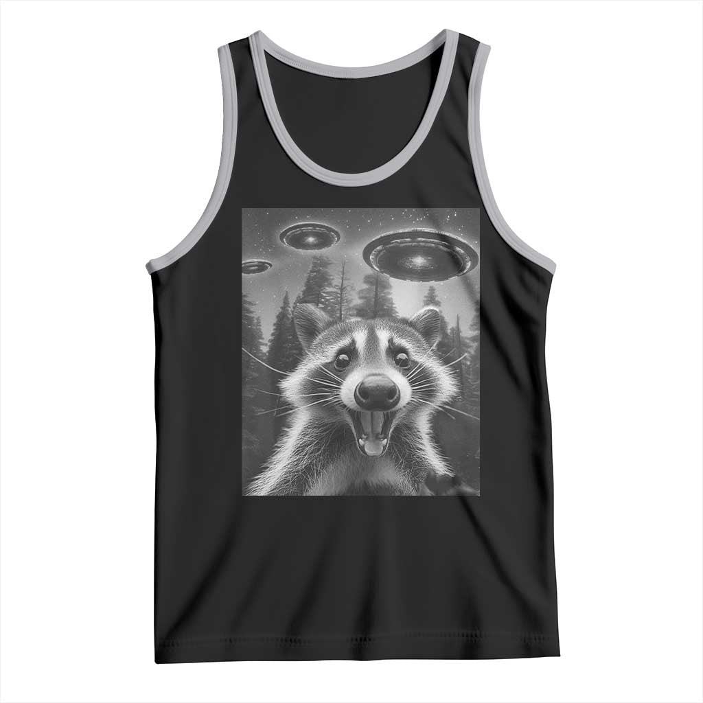 Racoon Meme Tank Top Selfie With Alien UFO - Wonder Print Shop