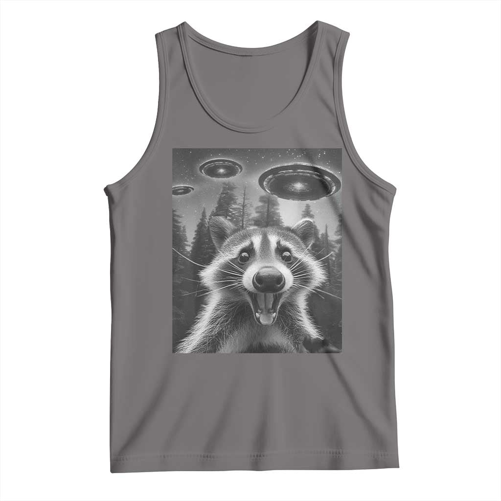 Racoon Meme Tank Top Selfie With Alien UFO - Wonder Print Shop