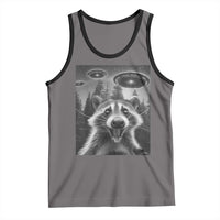 Racoon Meme Tank Top Selfie With Alien UFO - Wonder Print Shop