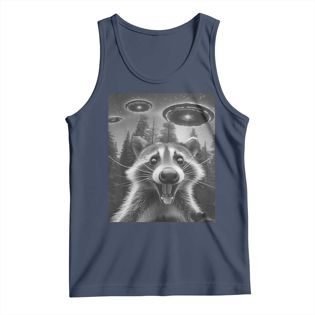 Racoon Meme Tank Top Selfie With Alien UFO - Wonder Print Shop