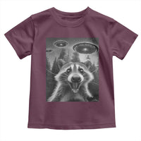 Racoon Meme Toddler T Shirt Selfie With Alien UFO - Wonder Print Shop