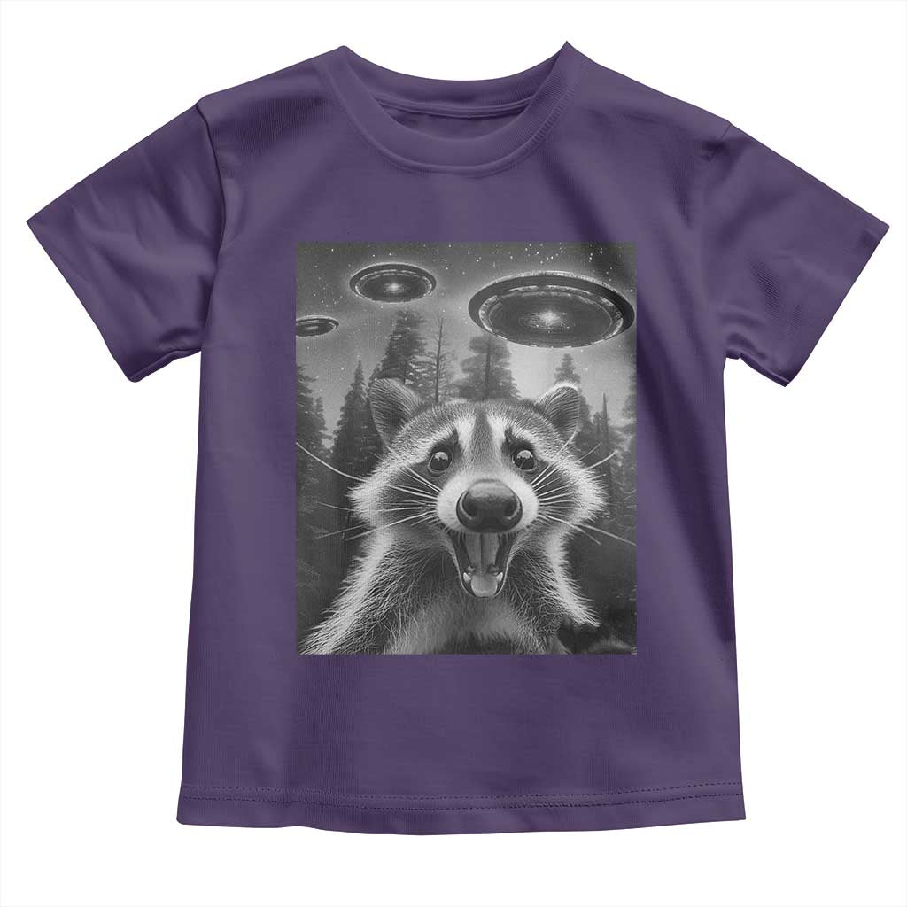 Racoon Meme Toddler T Shirt Selfie With Alien UFO - Wonder Print Shop