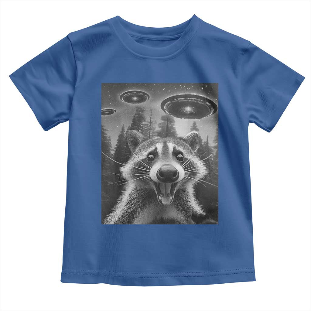 Racoon Meme Toddler T Shirt Selfie With Alien UFO - Wonder Print Shop