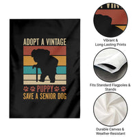 Vintage Adopt a Senior Dog Garden Flag Rescue Animal Adoption Old Dog Shelter Pet - Wonder Print Shop