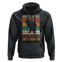 Vintage Adopt a Senior Dog Hoodie Rescue Animal Adoption Old Dog Shelter Pet - Wonder Print Shop