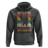 Vintage Adopt a Senior Dog Hoodie Rescue Animal Adoption Old Dog Shelter Pet - Wonder Print Shop