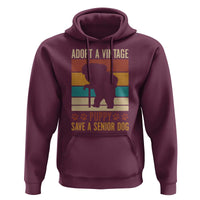 Vintage Adopt a Senior Dog Hoodie Rescue Animal Adoption Old Dog Shelter Pet - Wonder Print Shop
