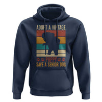 Vintage Adopt a Senior Dog Hoodie Rescue Animal Adoption Old Dog Shelter Pet - Wonder Print Shop