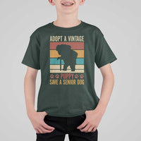 Vintage Adopt a Senior Dog T Shirt For Kid Rescue Animal Adoption Old Dog Shelter Pet - Wonder Print Shop