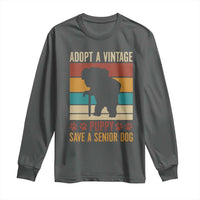 Vintage Adopt a Senior Dog Long Sleeve Shirt Rescue Animal Adoption Old Dog Shelter Pet - Wonder Print Shop