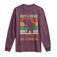 Vintage Adopt a Senior Dog Long Sleeve Shirt Rescue Animal Adoption Old Dog Shelter Pet - Wonder Print Shop