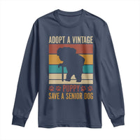 Vintage Adopt a Senior Dog Long Sleeve Shirt Rescue Animal Adoption Old Dog Shelter Pet - Wonder Print Shop