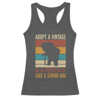 Vintage Adopt a Senior Dog Racerback Tank Top Rescue Animal Adoption Old Dog Shelter Pet - Wonder Print Shop