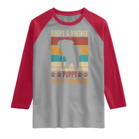 Vintage Adopt a Senior Dog Raglan Shirt Rescue Animal Adoption Old Dog Shelter Pet - Wonder Print Shop