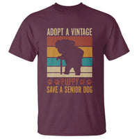 Vintage Adopt a Senior Dog T Shirt Rescue Animal Adoption Old Dog Shelter Pet - Wonder Print Shop